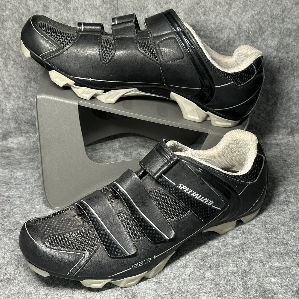 Specialized Riata Cycling Shoes - Womens Size US 10.5 - Black Straps - 2 Bolt